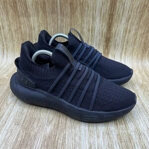 Under Armour HOVR Phantom 3 Slip Women's Size 7 Black Knit Running Shoes Sneaker